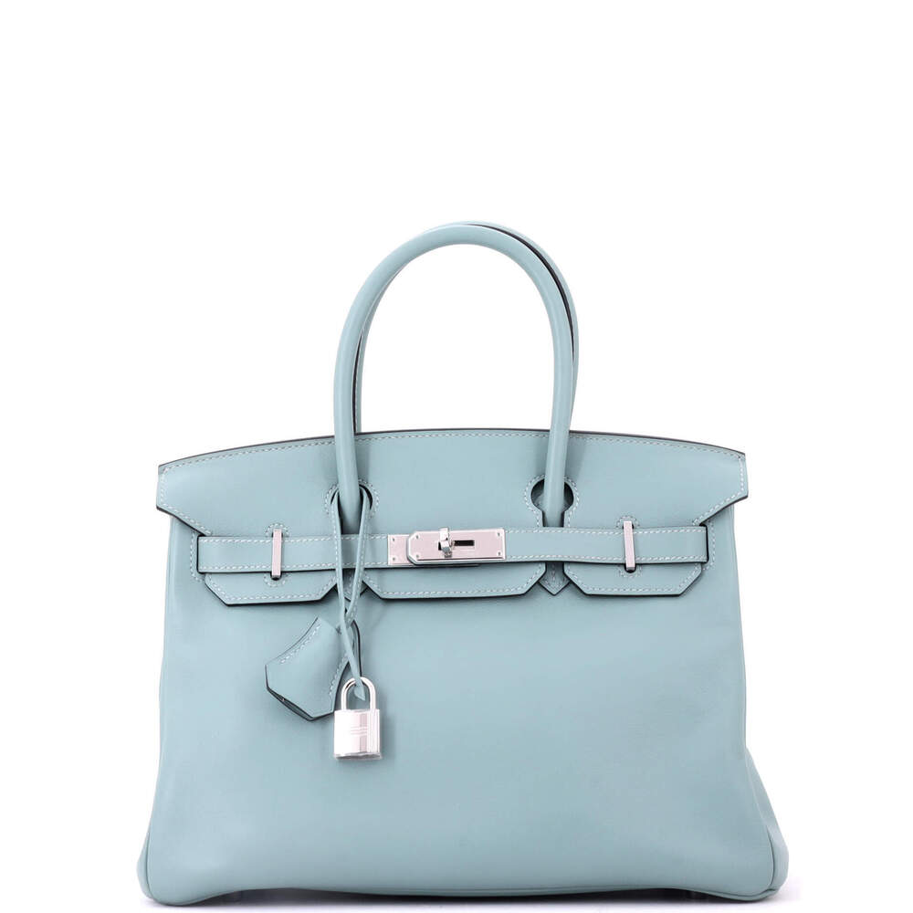 Hermes Birkin 30 Blue Swift with Palladium Hardware